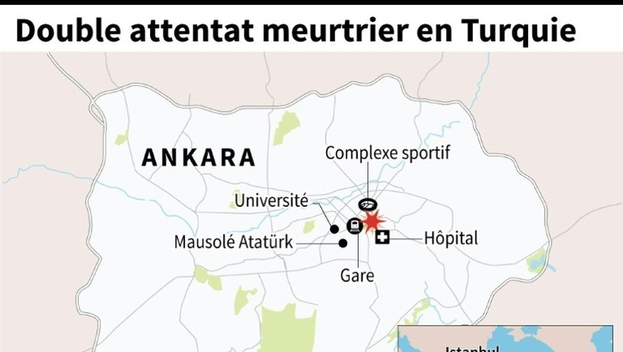 Localisation d'un double attentat en Turquie
