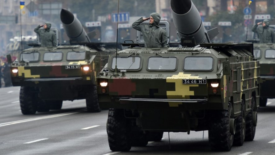 Des missiles tactiques Tochka en parade à Kiev, le 24 août 2016
