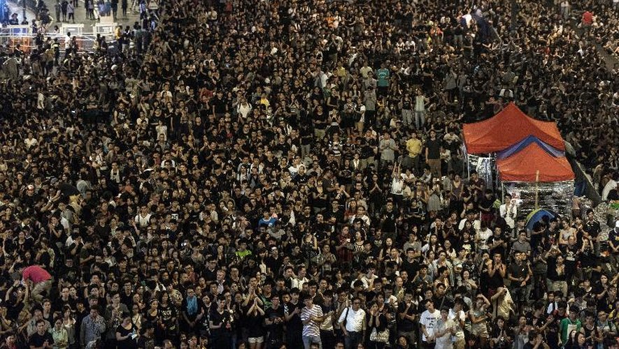 Les manifestants prodémocratie le 4 octobre 2014 à Hong Kong