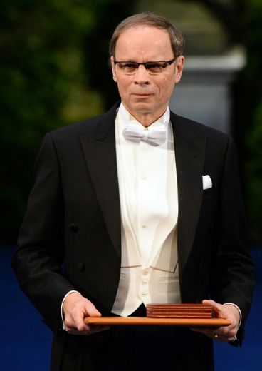 Le prix Nobel d'économie, Jean Tirole, le 10 décembre 2014 à  Stockholm
