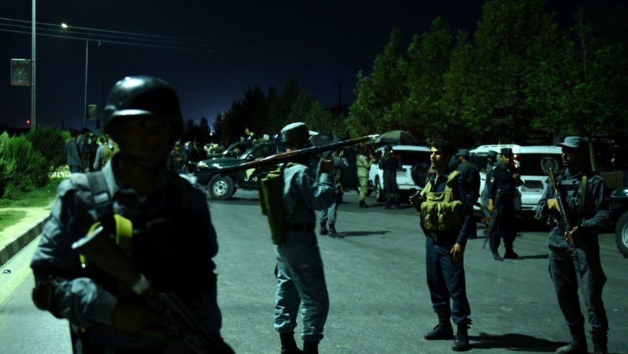 Des membres des forces de sécurité afghanes à Kaboul, le 24 août 2016