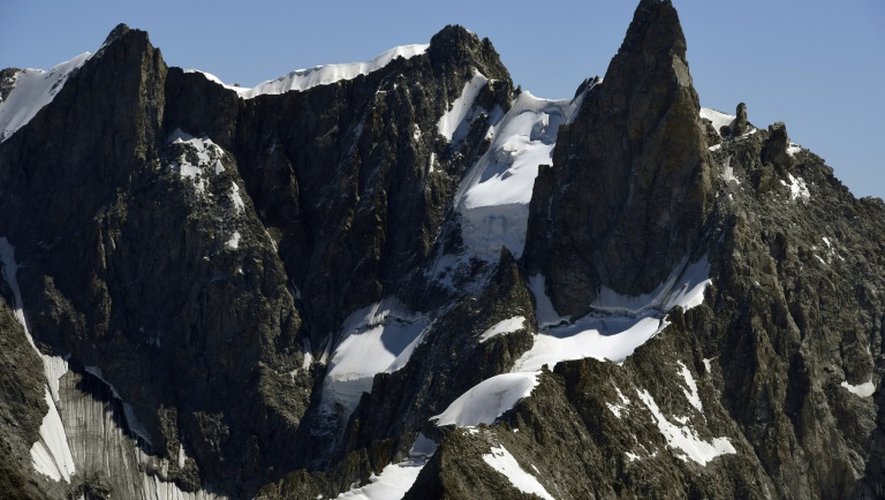 La Dent du Géants dans le massif du Mont-Blanc le 24 août 2016