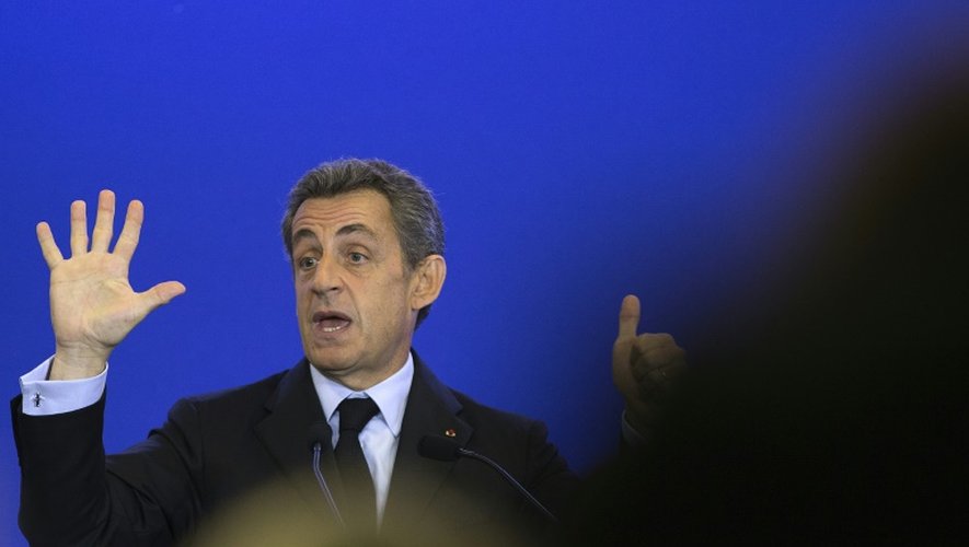 Le président du parti Les Républicains, Nicolas Sarkozy, à Paris le 10 octobre 2015