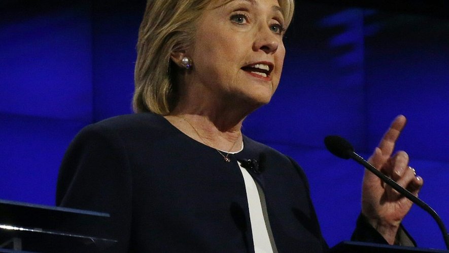 Hillary Clinton lors du premier débat de la primaire démocrate le 13 octobre à Las Vegas
