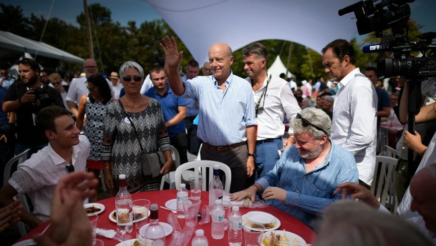Alain Juppé, candidat à la primaire de la droite, pendant sa rentrée politique à Chatou (Yvelines), le 27 août 2016