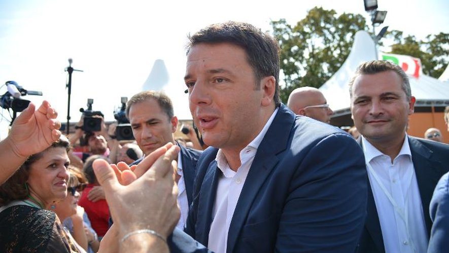 Le Premier ministre italien Matteo Renzi le 7 septembre 2014 à Bologne