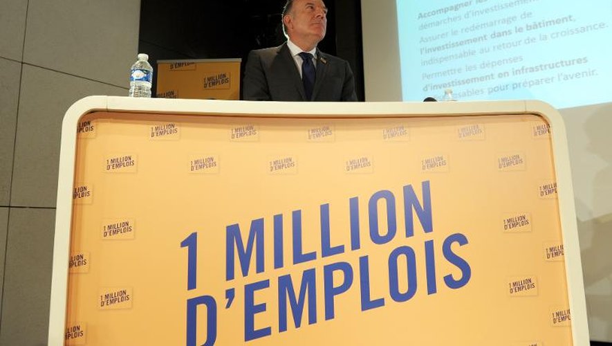 Le patron du Medef Pierre Gattaz lors d'une conférénce de presse le 24 septembre 2014 à Paris