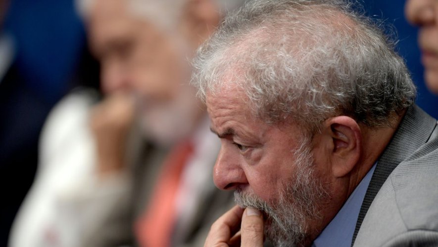 L'ex-président du Brésil Luiz Inacio Lula au procès en destitution de la présidente Rousseff, le 29 août 2016 à Brasilia