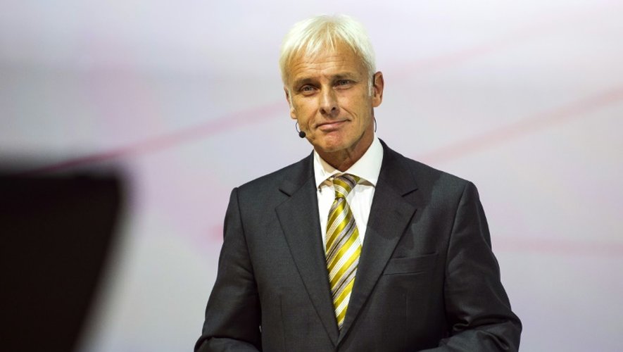 Matthias Müller lors d'une conférence de presse le 14 septembre 2015 à Francfort