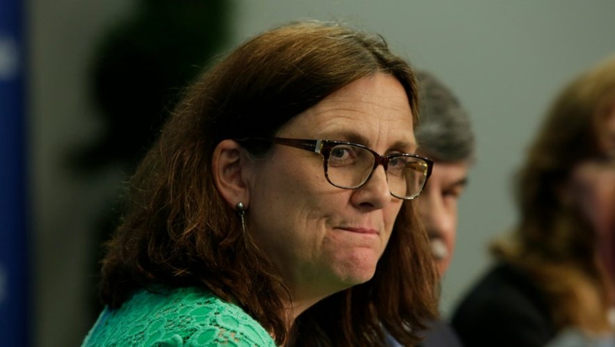 La commissaire européenne au Commerce, Cecilia Malmström, à Washington le 29 juin 2016