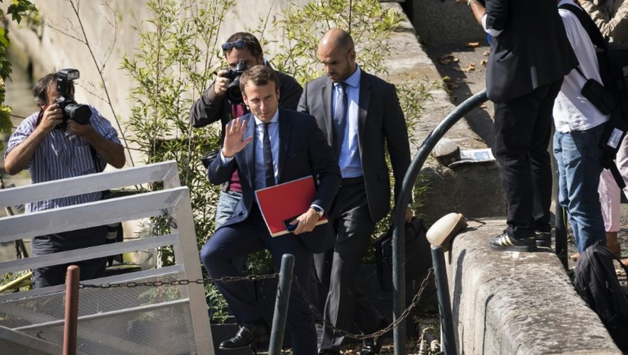 Le ministre de l'Economie Emmanuel Macron le 30 août 2016 à Paris