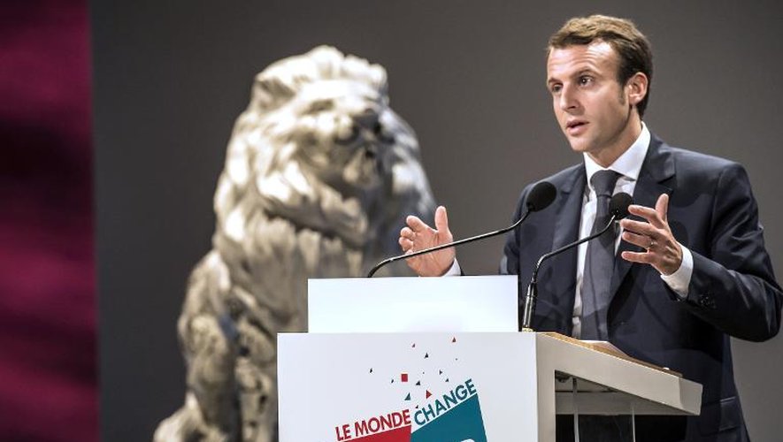 Le ministre de l'Economie, Emmanuel Macron, le 9 octobre 2014 à Lyon