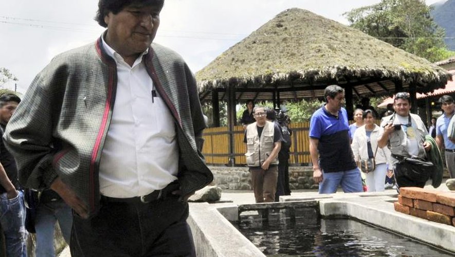 Le président bolivien Evo Morales, le 11 octobre 2014 à Cochabamaba-Villa
