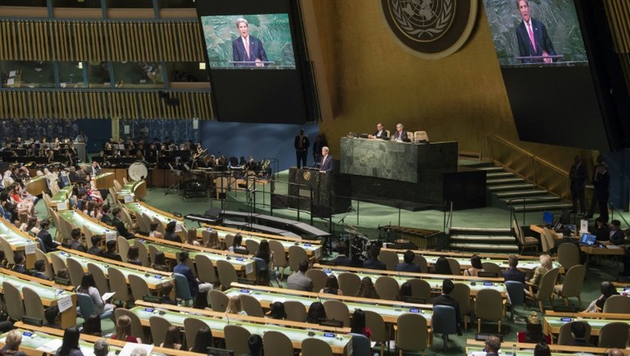 Le hall de l'Assemblée générale des Nations Unies, à New York