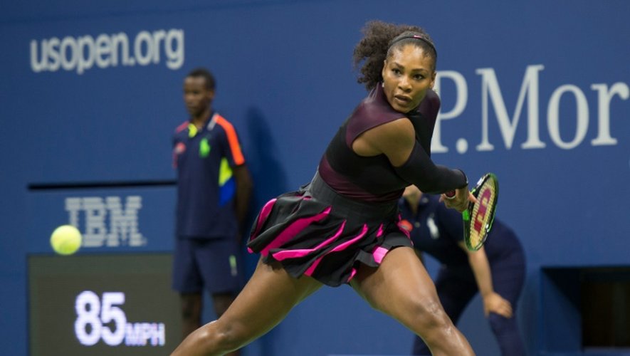 L'Américaine Serena Williams lors du 1er tour de l'US Open face à la Russe Ekaterina Makarova, le 30 août 2016 à New York