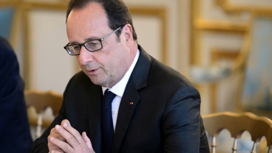 Le président François Hollande le 29 août 2016 à l'Elysée à Paris