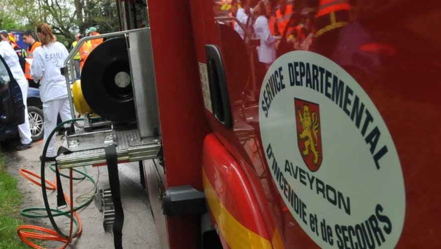Les pompiers de Laissac et Rodez sont intervenus sur cet accident.