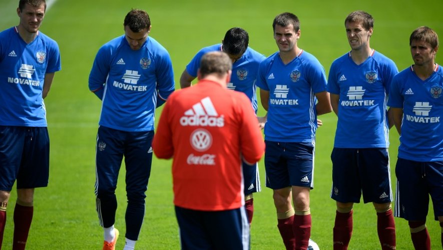 L'équipe de Russie, le 7 juin 2106 lors d'une séance d'entraînement pour l'Euro-2016 à Croissy-sur-Seine
