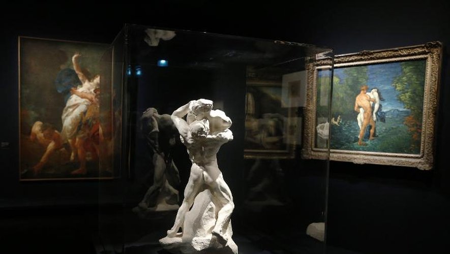 Oeuvres exposées lors de l'exposition "Sade, attaquer le soleil", le 13 octobre 2014 au Musée d'Orsay