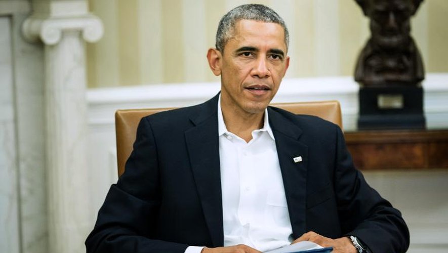 Le président Barack Obama lors d'une réunion à la Maison Blanche sur l'épidémie d'Ebola, le 13 octobre 2014