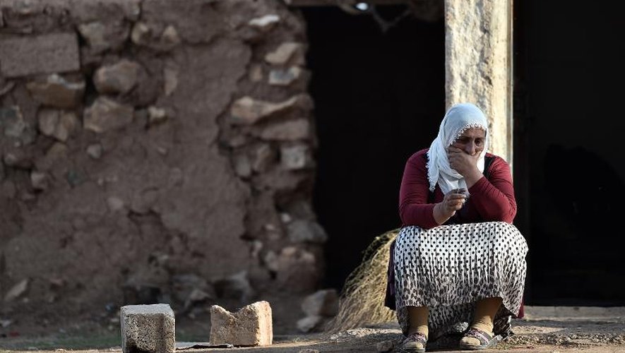 Une femme kurde  le 13 octobre 2014 dans le village de Mursitpinar