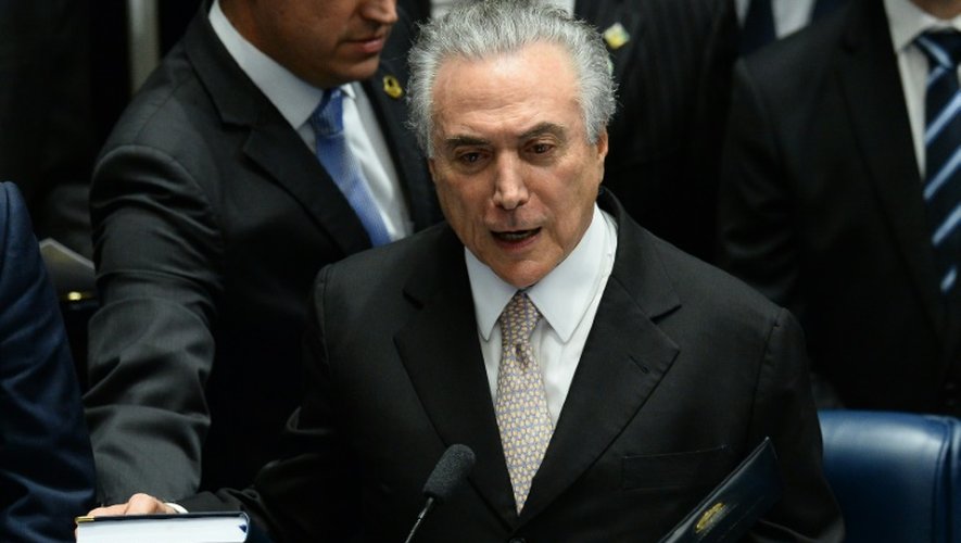 Le nouveau président brésilien Michel Temer, le 31 août 2016 à Brasilia