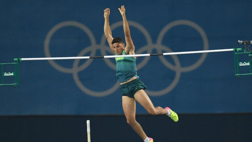 Le Brésilien Thiago Braz da Silva lors des Jeux de Rio, le 15 août 2016
