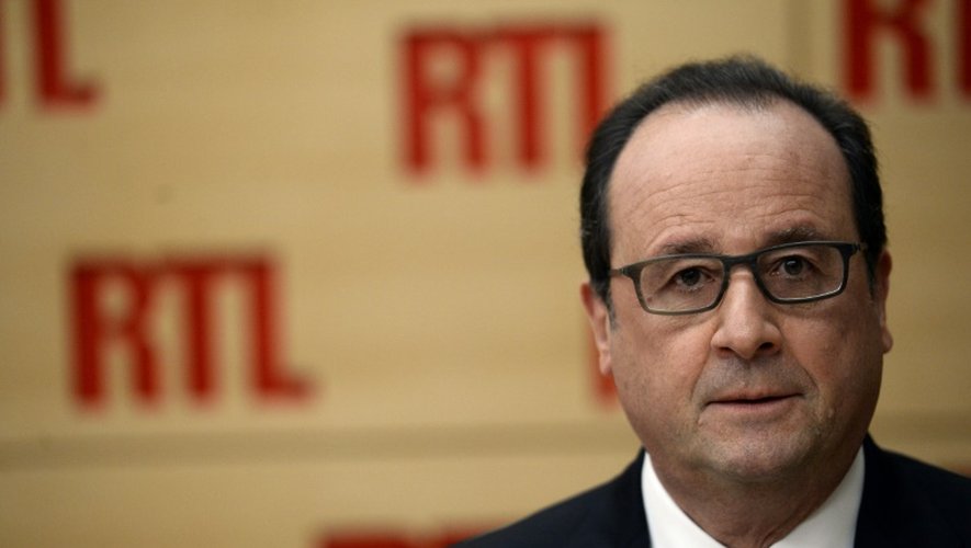 Le président de la République, François Hollande, le 19 octobre 2015 lors de son interview sur RTL