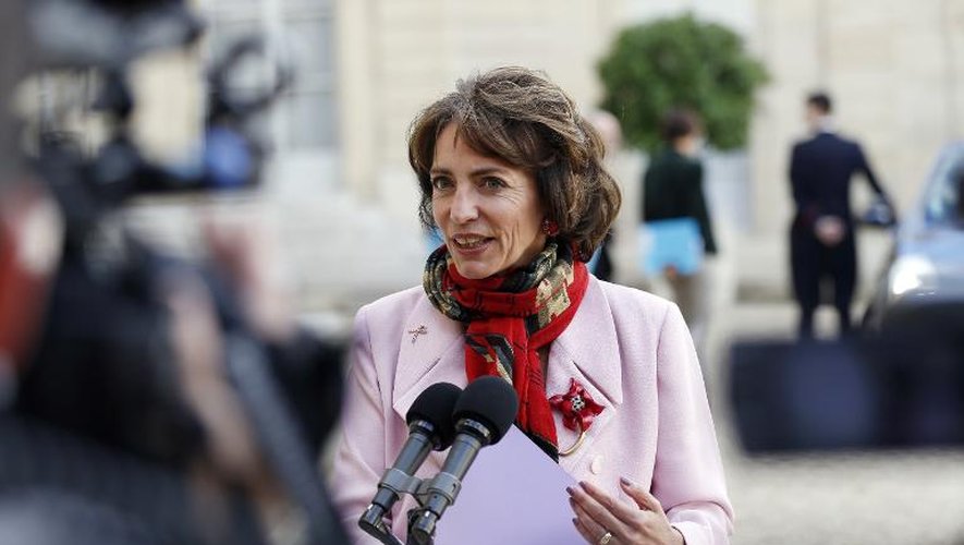 La ministre de la Santé Marisol Touraine dans la cour de l'Elysée le 13 octobre 2014