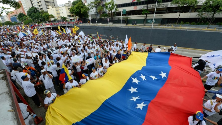 La "prise de Caracas", manifestation de l'opposition vénézuélienne pour réclamer le départ du président Maduro, le 1er septembre 2016 à Caracas