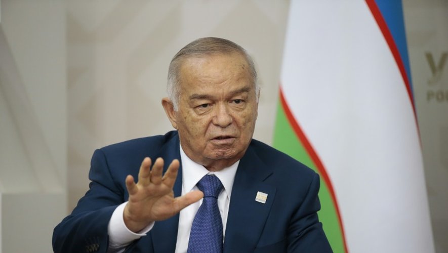 Le président d'Ouzbékistan Islam Karimov, le 10 juillet 2015 à Ufa en Russie