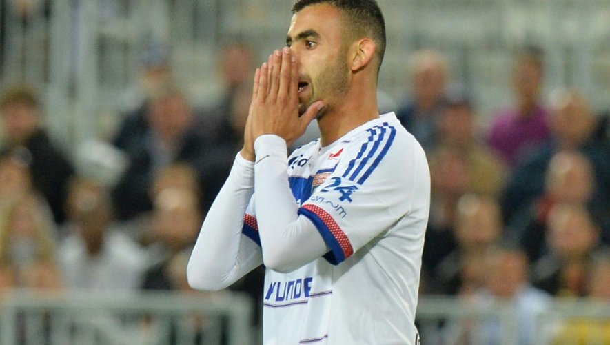 L'attaquant de Lyon Rachid Ghezzal en L1 contre Bordeaux, le 26 septembre 2015 à Bordeaux