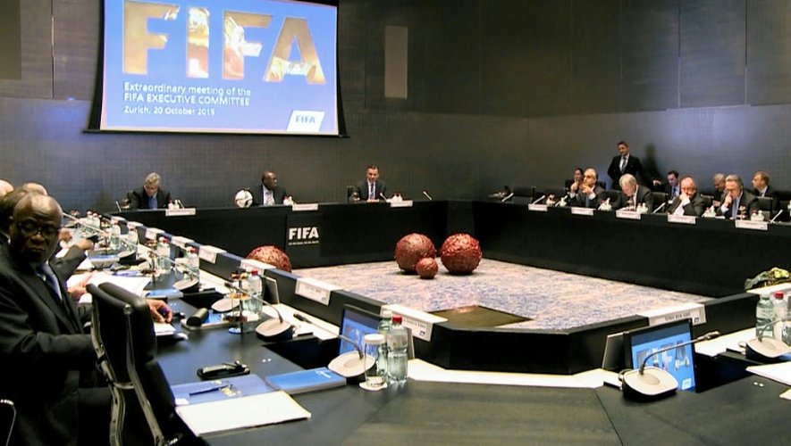 Photo diffusée par la Fifa du comité exécutif d'urgence qui s'est tenu à Zurich, le 20 octobre 2015