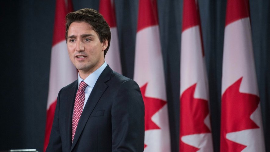 Le leader du parti libéral canadien Justin Trudeau lors d'une conférence de presse à Ottawa le 20 octobre 2015