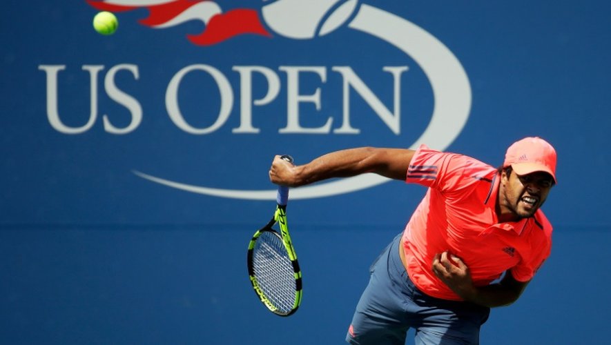 La joie de Jo-Wilfried Tsonga, face à Kevin Anderson au 3e tour de l'US Open, le 2 septembre 2016