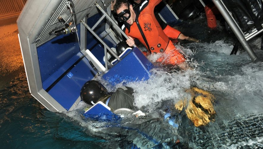 Une simulation de crash en mer au Cessan, le 13 octobre 2015
