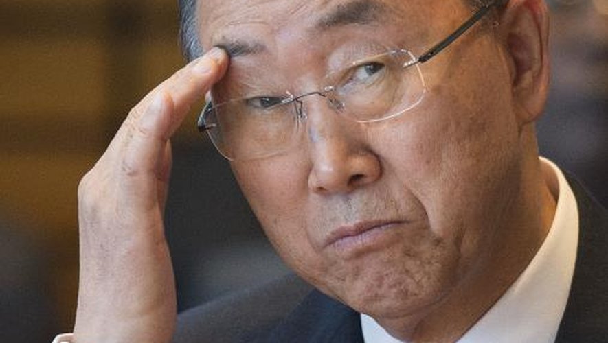 Le secrétaire général de l'ONU, Ban Ki-moon, à Washington le 9 octobre 2014
