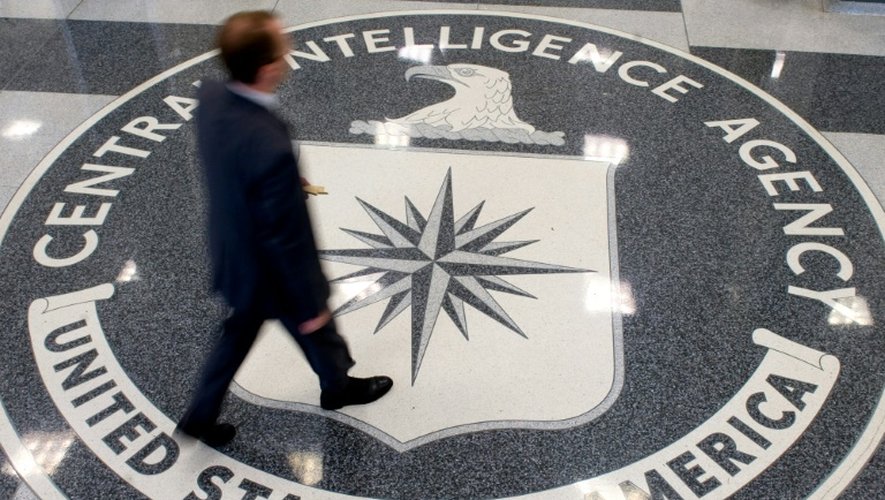 Le logo de la CIA au siège de Langley, le 14 août 2008