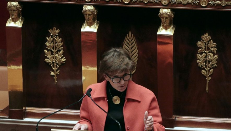 La députée socialiste Michèle Delaunay, rapporteur pour l'assurance-maladie du projet de loi de financement de la Sécurité sociale, le 20 octobre 2015 à l'Assemblée nationale
