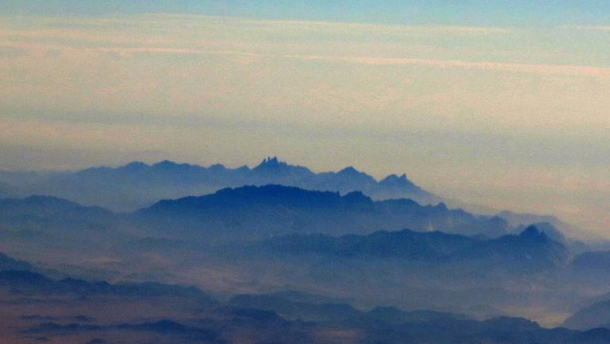 Vue aérienne du désert du Sinaï, en Egypte le 29 janvier 2014