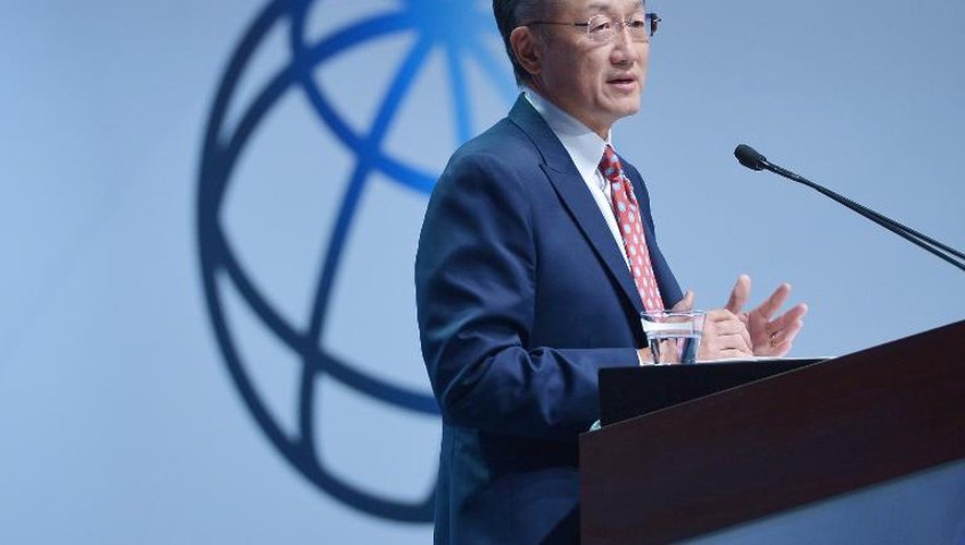 Le président de la Banque mondiale Jim Yong Kim à Washington le 10 octobre 2014