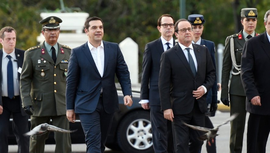 Alexis Tsipras et François Hollande le 22 octobre 2015 à Athènes