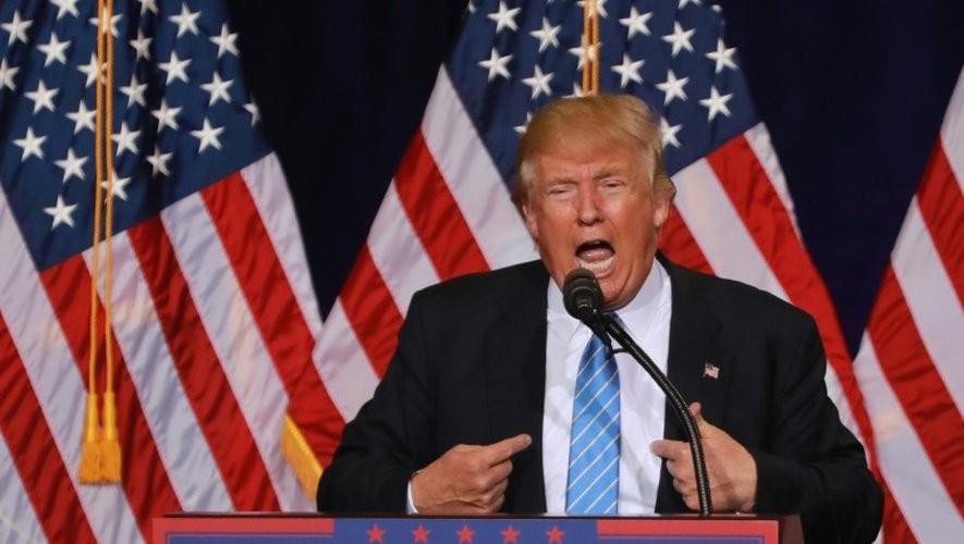 Le candidat républicain à la présidentielle américaine Donald Trump lors d'un meeting de campagne le 31 août 2016 à Phoenix, en Arizona