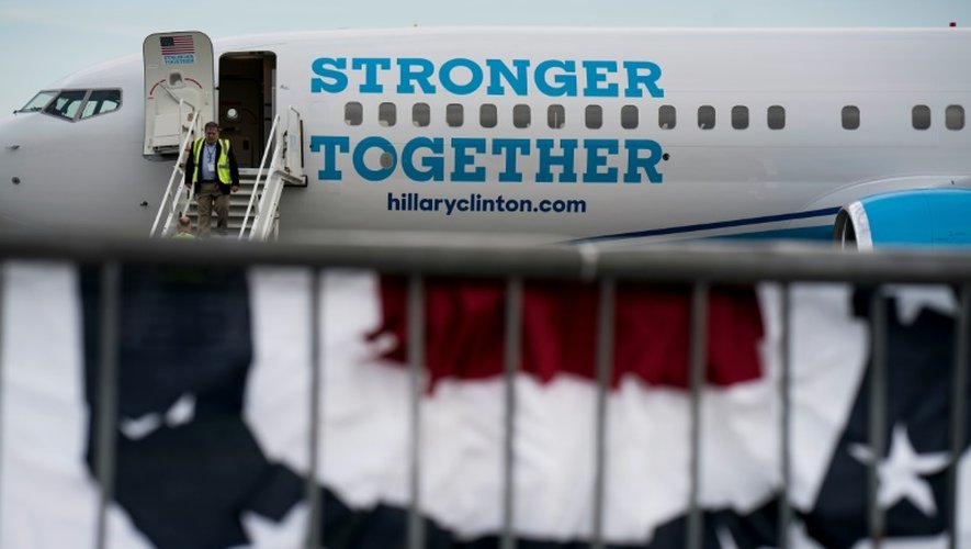 L'avion de campagne d'Hillary Clinton, le 5 septembre 2016 à New-York