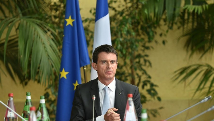 Le Premier ministre Manuel Valls à Boulogne-Sur-Mer, le 22 octobre 2015