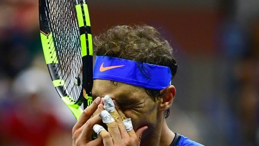 Rafael Nadal lors du match face à Lucas Pouille