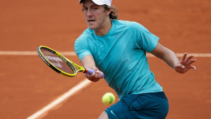 Lucas Pouille, le 30 mai 2013 à Roland-Garros face à Grigor Dimitrov