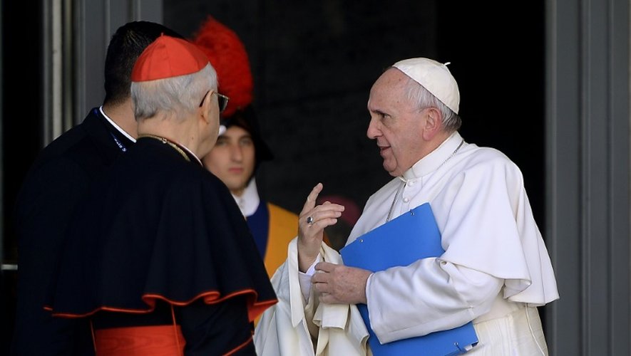 Le pape François lors du synode sur la famille le 23 octobre 2015 au Vatican