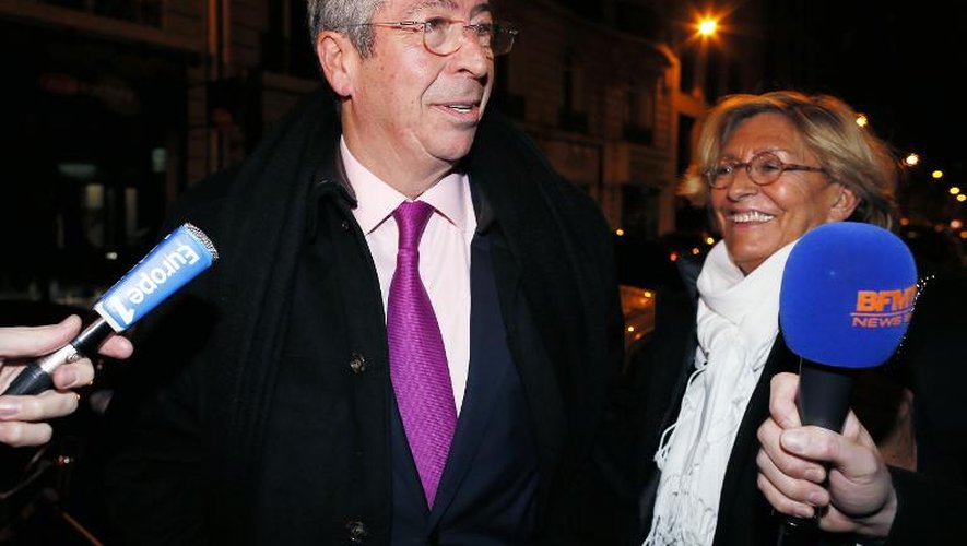 Le député maire de Levallois-Perret Patrick Balkany et sa femme Isabelle le 28 janvier 2013 à Paris