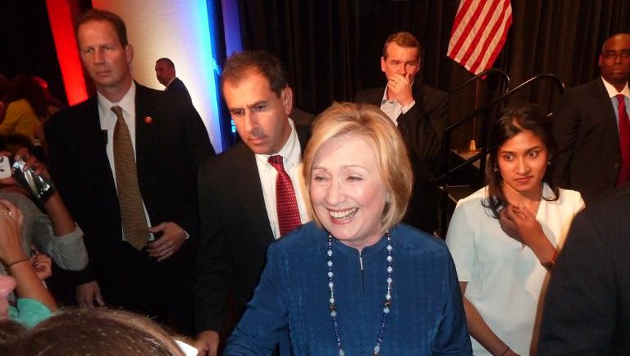 L'ancienne secrétaire d'Etat Hillary Clinton en visite à Aurora, dans le Colorado, pour soutenir un candidat démocrate le 21 octobre 2014